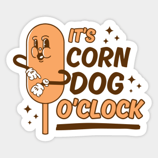 It's Corn Dog O'Clock Sticker